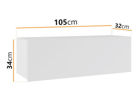 Wohnwand Montreal XII 300 cm breite Wieß