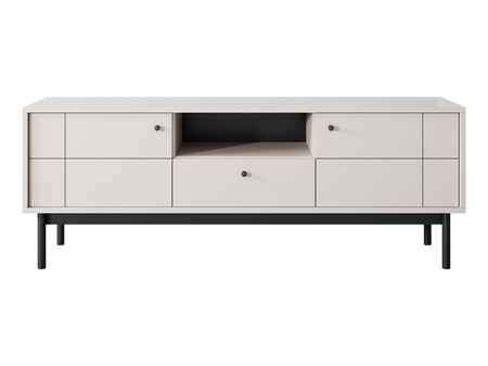 TV-Schrank Sora 154 cm in Kaschmir mit schwarzen Füßen