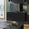 Kommode Dallas K2D3SZ Schwarz mit Metallfüße