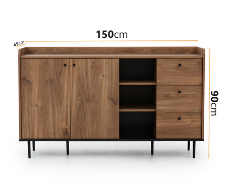 Kommode für das Wohnzimmer Nero K2D3SZ