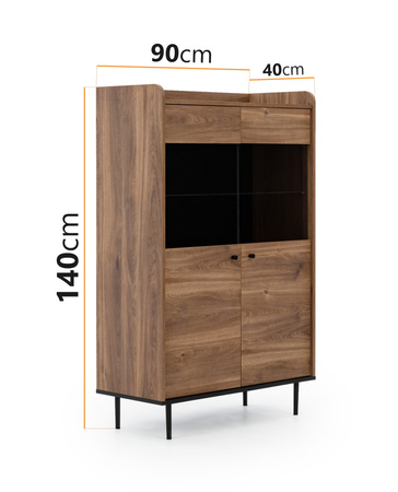 Stilvolle Vitrine Nero WIT90