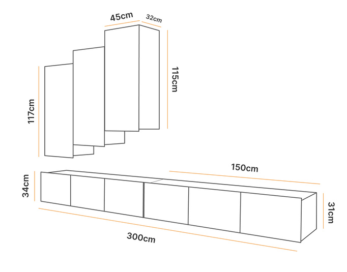 Wohnwand Montreal XI