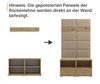 Gepolstertes Garderoben-Set Noris I – Farbe Anthrazit + Stoff Trinity 01