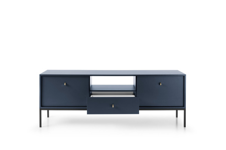TV-Schrank Bari RTV154 in Marineblau mit goldenen Füßen