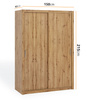 Schiebetürenschrank Tamiza 150 cm Eiche Artisan
