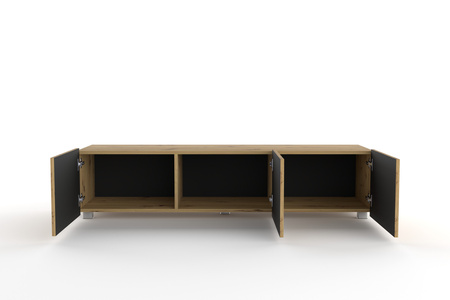 TV-Schrank Kolder 150 cm in Eiche Artisan mit geriffelten Fronten