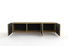 TV-Schrank Kolder 150 cm in Eiche Artisan mit geriffelten Fronten
