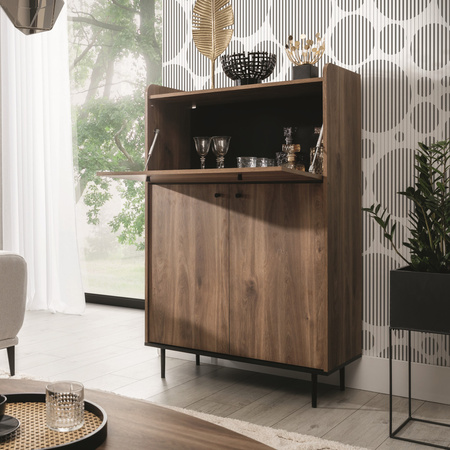 Kommode mit Bar Nero KB90
