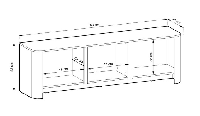 TV-Schrank Aura 168 cm Farbe: Vicenza-Eiche