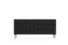 Sideboard MUTI schwarz 177 cm 3 schubladen riffeloptik push-to-open