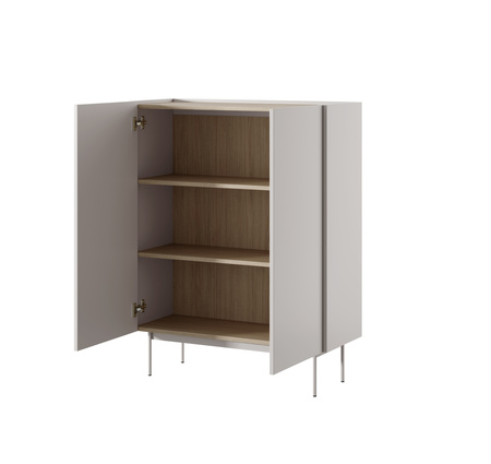 Kommode Lumo KD97cm Zweitürig in Kaschmirfarbe mit Metallbeinen