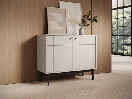 Kommode Sora K104 in der Farbe Kaschmir mit schwarzen Beinen