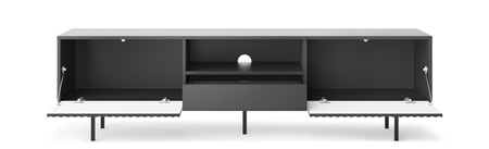 Der stilvolle TV-Schrank East mit einer Breite von 180 cm in Schwarz