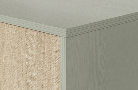 TV-Schrank Silva 158 cm in Eukalyptus + Scandi-Furnier