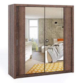 Schiebetürenschrank Tamiza 200 cm mit Spiegel Eiche Monastery