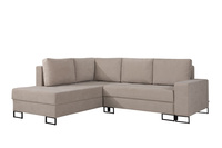 Ecksofa TREVI links Wind 05 beige creme Chenille Schlaffunktion