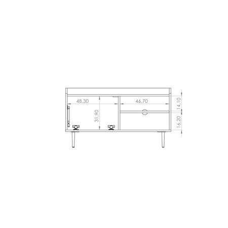 TV-Lowboard Nero 100 cm im Loft-Stil