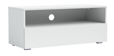Weißer TV-Schrank Tebris 100 cm im minimalistischen Stil
