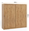 Schiebetürenschrank Tamiza 220 cm Eiche Artisan
