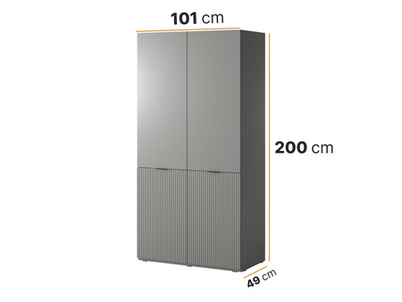 Zweitüriger Schrank Zen in Grau