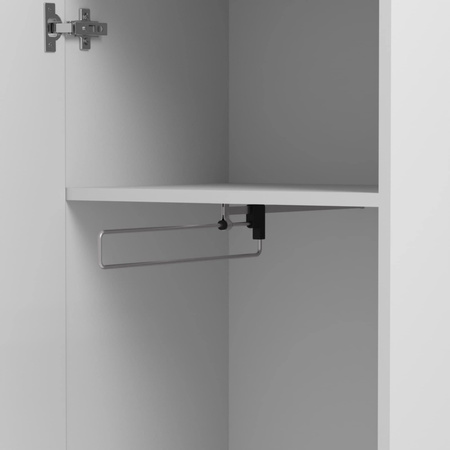 Gepolstertes Garderoben-Set Noris IV mit Spiegel – Farbe Sonoma + Stoff Trinity 16