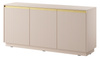 Kommode Loren 154 cm, dreitürig, in Kaschmirfarbe mit geriffelten Fronten