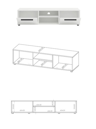 TV-Schrank Modena 190 cm Farbe: Eiche Artisan