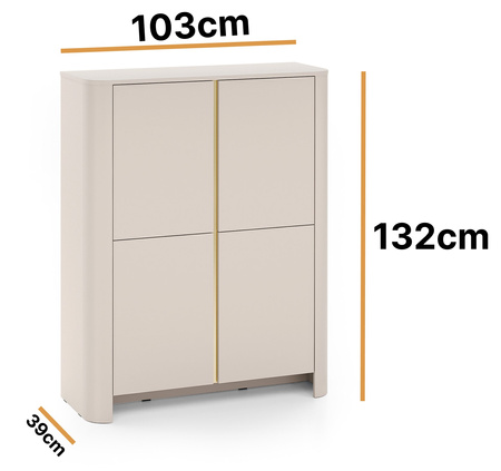 Kommode Aura 103 cm in Kaschmir