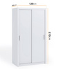 Weißer Schiebeschrank Tamiza 120 cm