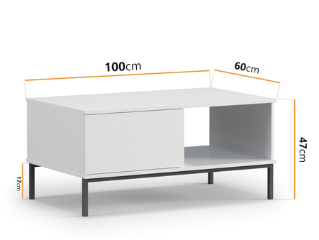 Couchtisch Dallas 100 x 60 cm Weiß