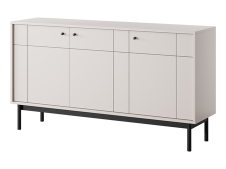 Kommode Sora K154 in Kaschmir mit schwarzen Beinen