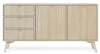 Kommode Silva KSZD-158 in Sandbeige + Scandi-Fischgrätmuster