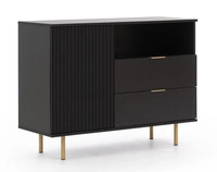 Schwarz matt + goldene Beine