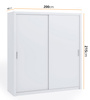 Weißer Schiebetürenschrank Tamiza, Breite 200 cm