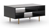 Rechteckiger Couchtisch Nubia mit Metallbeinen Schwarz