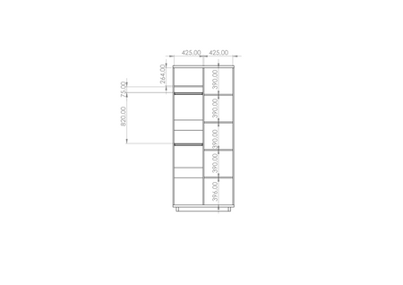 Kleiderschrank Zonda SZ2D 90 cm breite mit Kleiderstangen