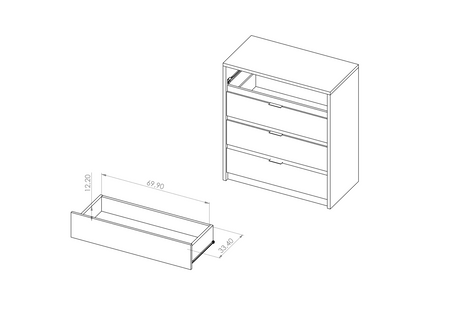 Highboard Martin K4SZ mit Schubladen
