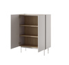 Kommode Lumo KD97cm Zweitürig in Kaschmirfarbe mit Metallbeinen
