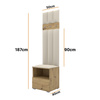 Garderoben-Set Nela IV LUX – Farbe Eiche Artisan + Stoff Trinity 01