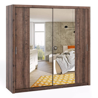 Schiebetürenschrank Tamiza 220 cm mit Spiegel Eiche Monastery