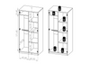 Kleiderschrank Tamiza SZ2D, Breite 90 cm 2-türig