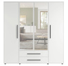 Kleiderschrank Modena SZ4D2SZ in Weiß mit Spiegel