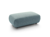 Hocker VERNIO Premium Webstoff mit Baumwolle Puente 73 azurblau