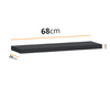 Wandregal Zonda 68 cm Schwarz Farbe