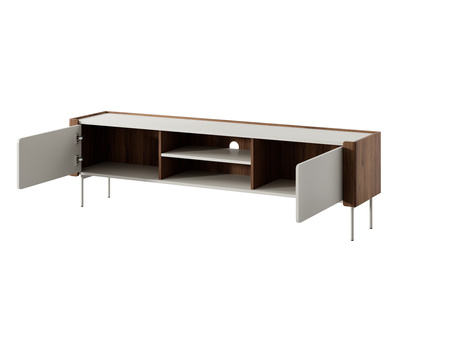 TV-Schrank Kalon 180 cm in Kaschmir / Warmia-Nussbaum mit Metallfüßen