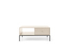 Rechteckige Couchtisch Bari mit zwei Schubladen, beige