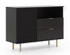 Stilvolle Kommode Nubia K1D2SZ in Schwarz