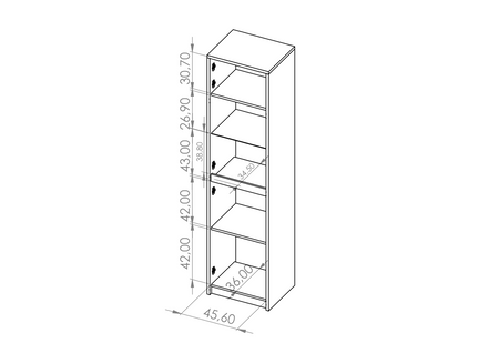 Vitrine Martin mit LED-Beleuchtung