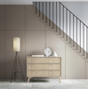 Kommode Silva KSZ-106 in Sandbeige + Scandi-Fischgrätmuster
