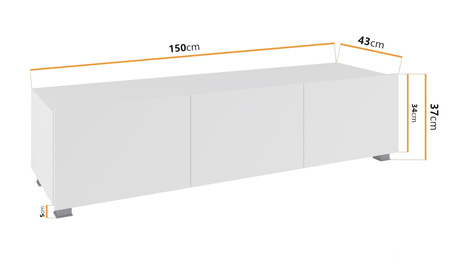 TV-Schrank Montreal Breite 150 cm Farbe Kaschmir 